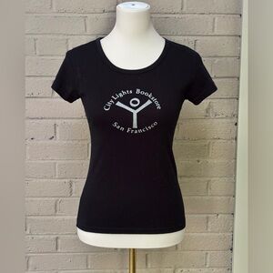 American Apparel City Lights Bookstore black fitted Tee M ( runs small)
